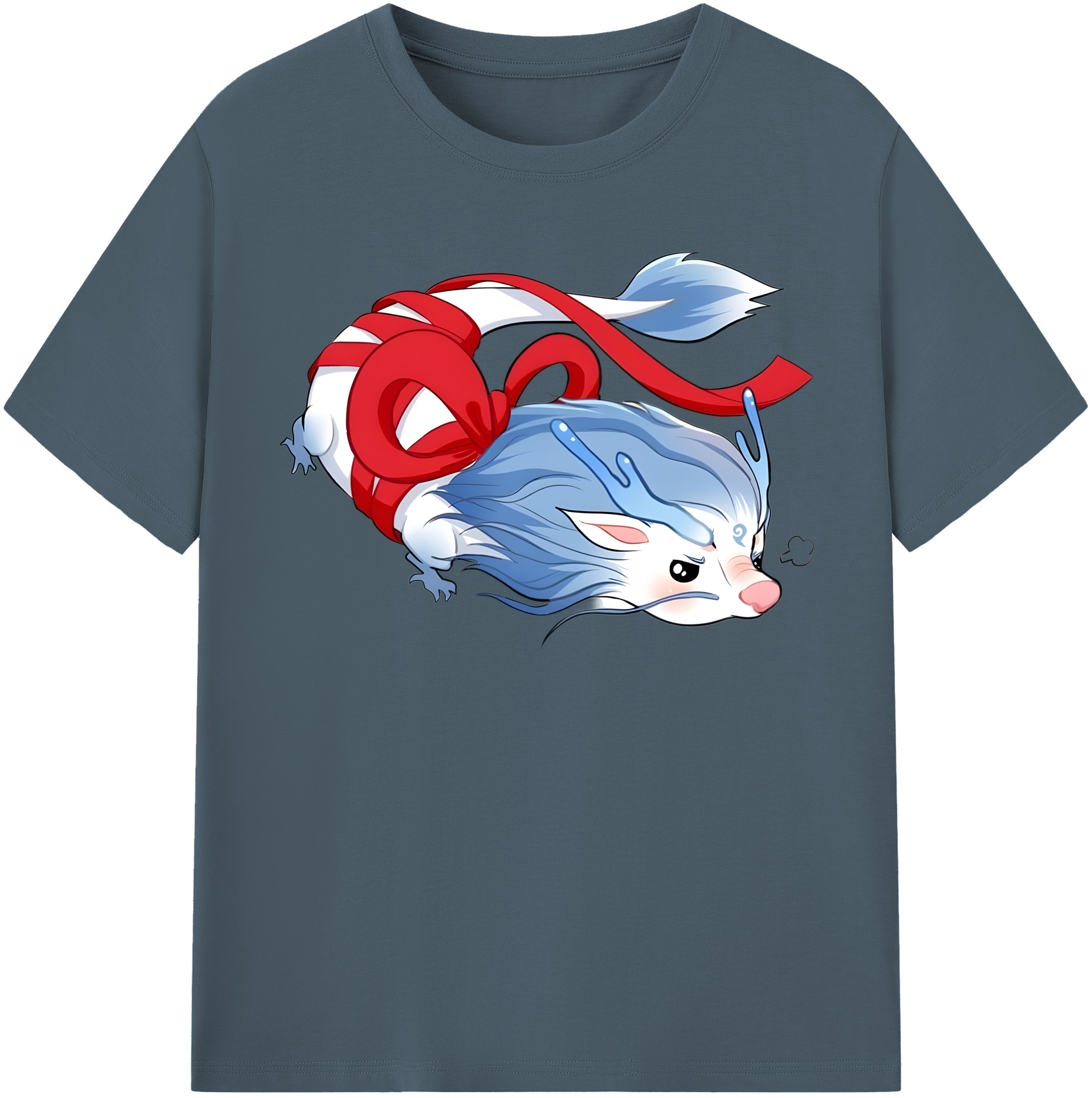 （画像用） Ne Zha 2 ナタ 魔童の大暴れ 綿100％半袖Tシャツ（フロントプリント）